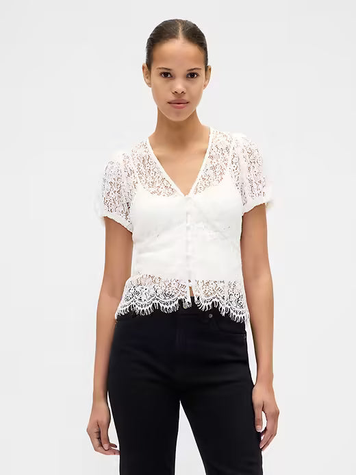 Lace Veil V-Top 🤍