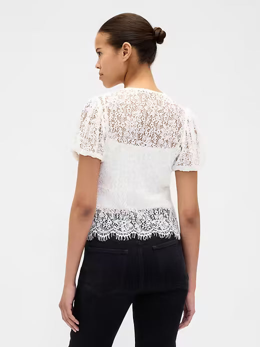 Lace Veil V-Top 🤍