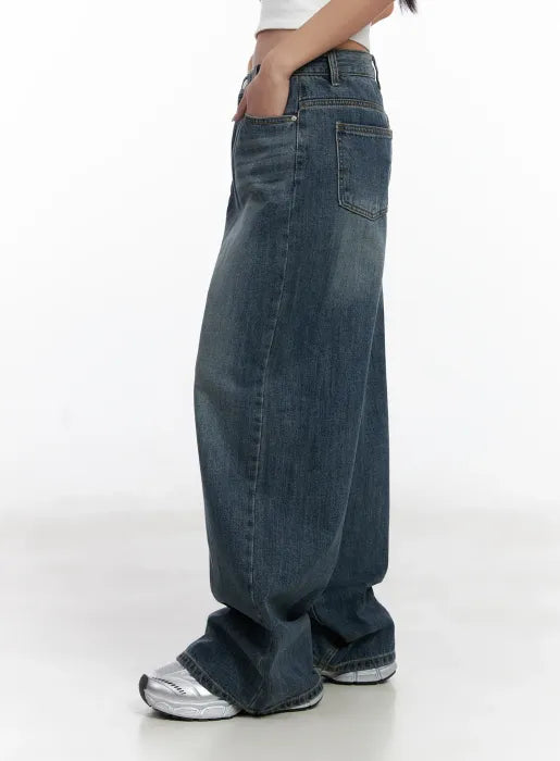 Aya Washed Baggy Jeans